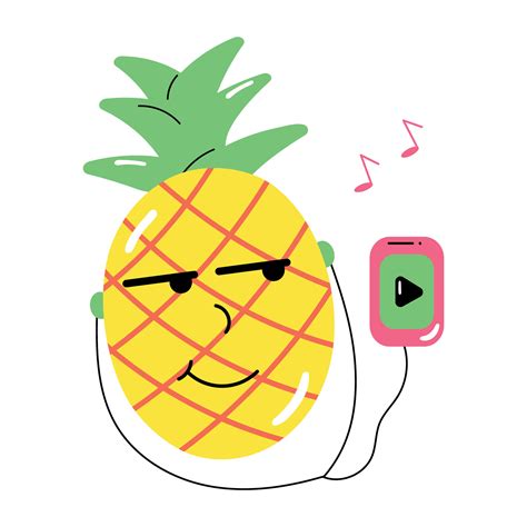 Trendy Pineapple Emoji 27697673 Vector Art at Vecteezy