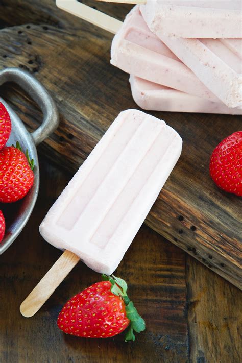 Low-Carb Strawberry Cream Popsicles - Simply So Healthy