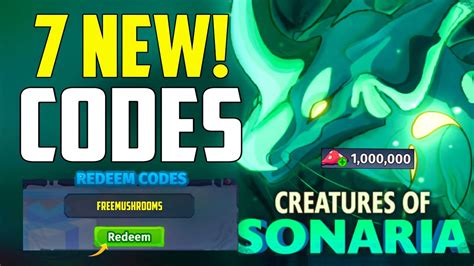 *NEW* ALL WORKING CODES FOR CREATURES OF SONARIA 2023! ROBLOX CREATURES ...