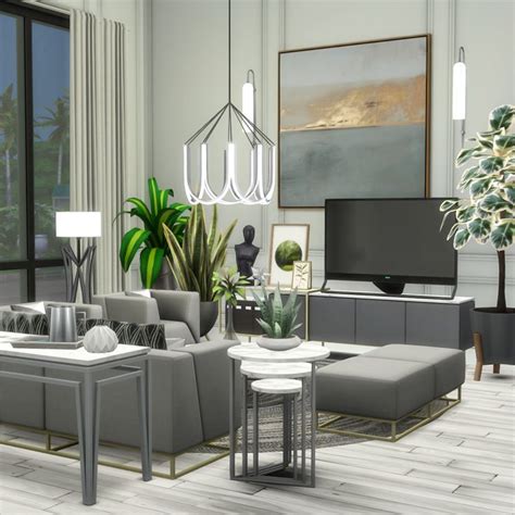 Caine Living - An Ultraluxe Set for TS4 | Sims 4 cc furniture living rooms, Living room sims 4 ...