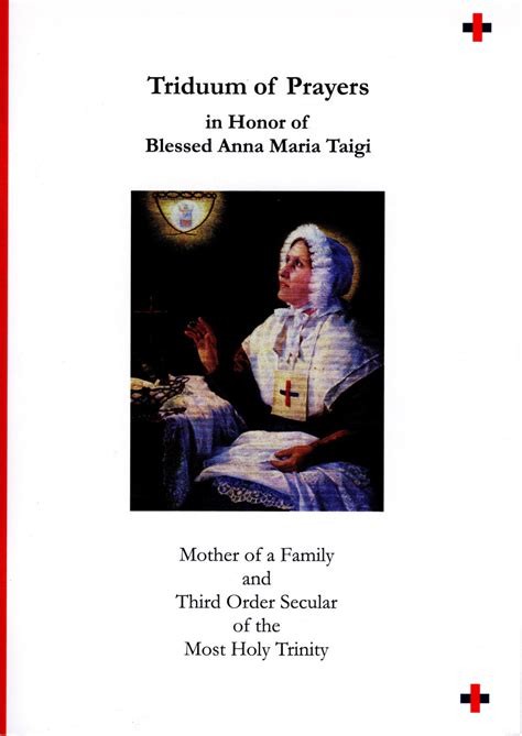 Triduum of Prayers in Honor of Blessed Anna Maria Taigi – Taigi Vision