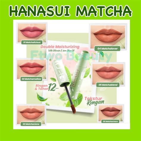 Jual Hanasui Mattedorable Lip Cream Matcha Latte Edition HANASUI MATCHA ...