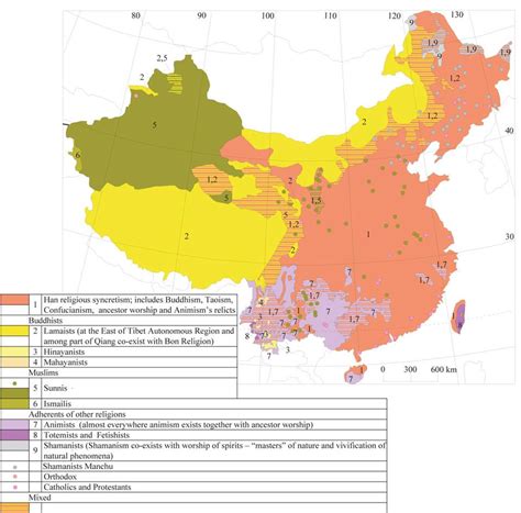 Geography Now - Religion map of #China. The majority of... | Facebook