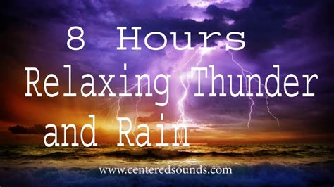 Thunder and Rain Sounds To Sleep Relaxing Nature Sounds Rain ...