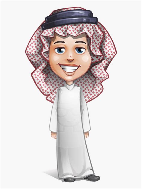 Cute Muslim Kid Cartoon Vector Character Aka Ayman - Male Arabian Cartoon Characters, HD Png ...