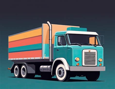 Premium Photo | Truck vector on a neutral background