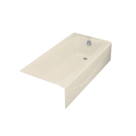 KOHLER Villager 5 ft. Right Hand Drain Cast Iron Bathtub in Almond-K ...