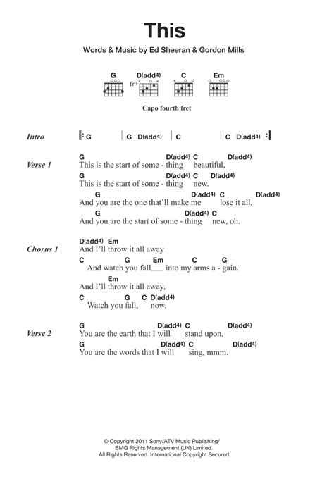 This by Ed Sheeran - Guitar Chords/Lyrics - Guitar Instructor