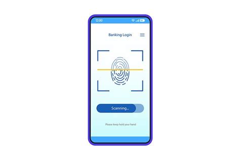 Fingerprint scanner app interface | Pre-Designed Vector Graphics ~ Creative Market