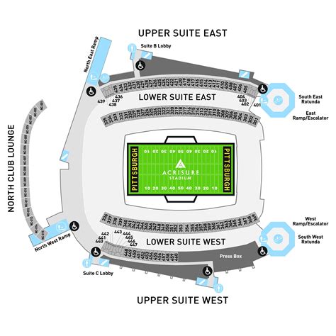 Maps and Seating Charts - Acrisure Stadium in Pittsburgh, PA