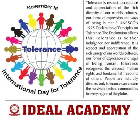 International Day for Tolerance - Ideal Academy