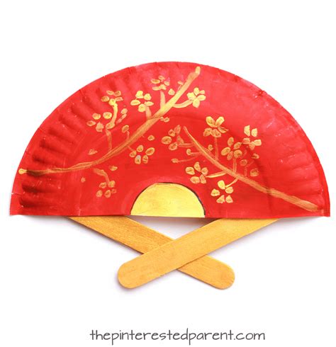 Paper Plate Hand Fans – The Pinterested Parent | Chinese new year ...