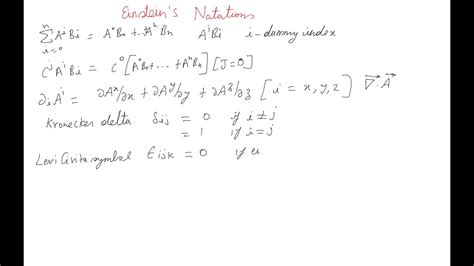 Einstein's Notation - YouTube