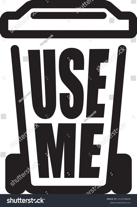 Use Me Dustbin Logo Design Stock Vector (Royalty Free) 2112538628 ...