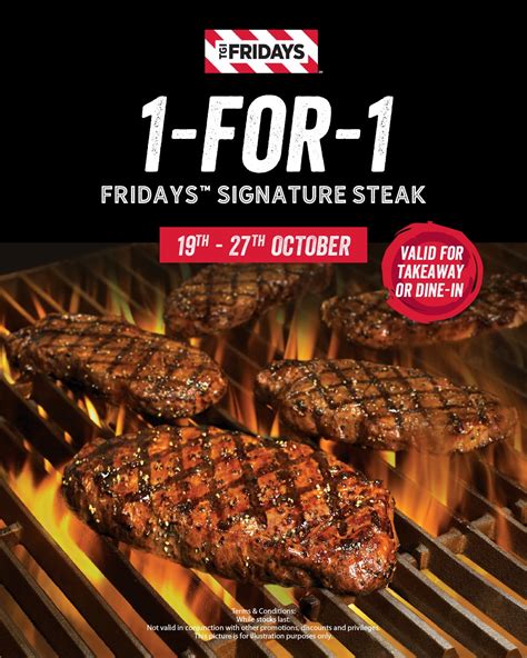 BUY 1 FREE 1 Fridays Signature Steak | TGIF - MorePromo