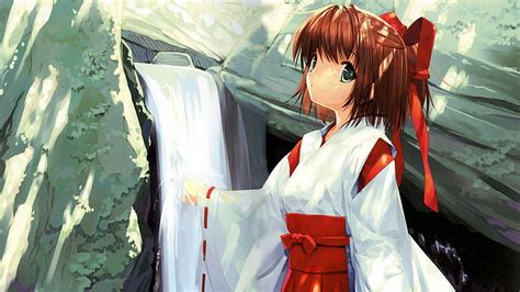 HD wallpaper: Anime, Shrine Maiden | Wallpaper Flare