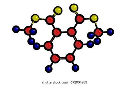 Molecular Structure Dimethylphthalate Example Phthalate Chemical Stock ...