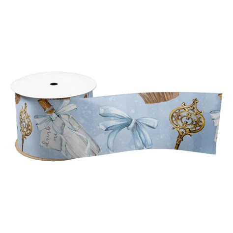 Wonderland Alice Pattern Satin Ribbon | Zazzle