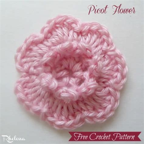 Picot Flower - CrochetN'Crafts