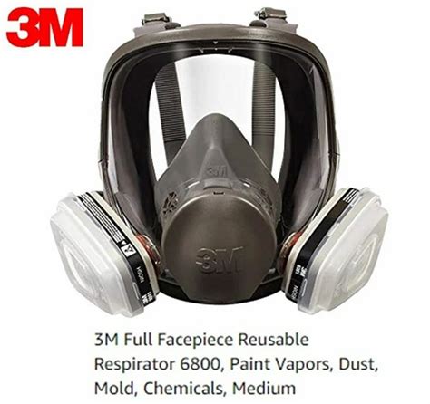 3M Full Face Piece Reusable Respirator 6800, Respiratory Protection ...