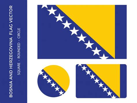 Bosnia and Herzegovina Flag Vector | Frebers