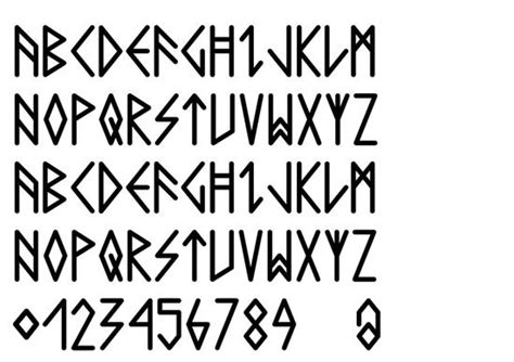 Norse runes font