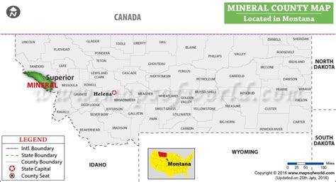 Mineral County Map, Montana