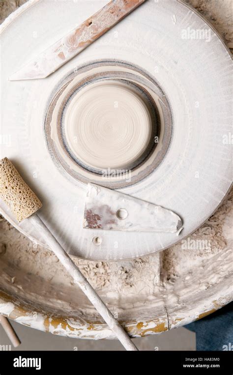 Pottery making wheel Stock Photo - Alamy