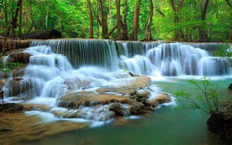 Jungle Animals Waterfall Nature Jungle Thailand River Wallpapers Desktop Wallpapers13 Waterfalls ...