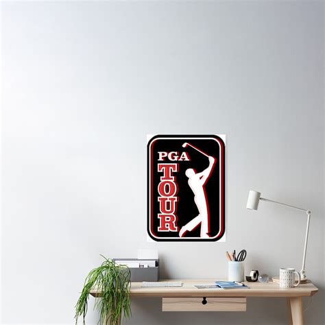 "PGA TOUR LOGO(black, red and white) " Poster for Sale by TheDudeForU ...