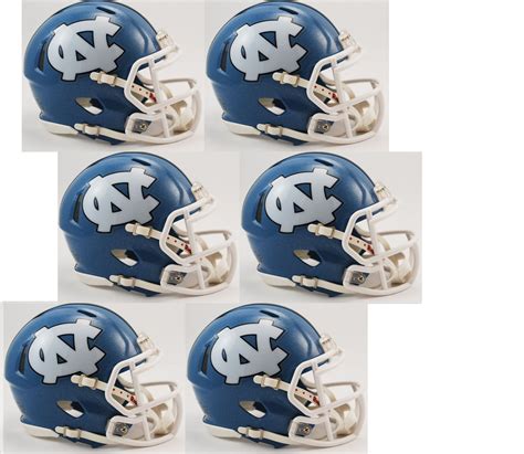 North Carolina Tar Heels Ncaa Mini Speed Football Helmet 6 Count