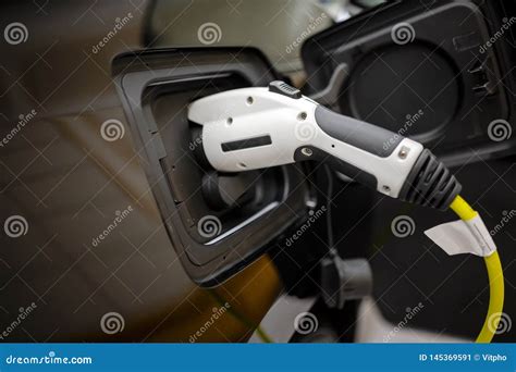 Electric Car Battery Charging Process Stock Image - Image of connect ...