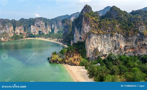 Railay Beach in Thailand, Krabi Province, Aerial Bird`s View of ...