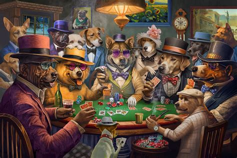 Dogs Playing Poker by Azot2023 on DeviantArt