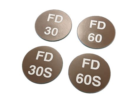 Fire Door Resistance Labels - 45mm Diameter - Laser Techniques