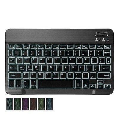 Qwert Bluetooth Wireless Keyboard RGB Light 10 inches Keyboard Mini ...