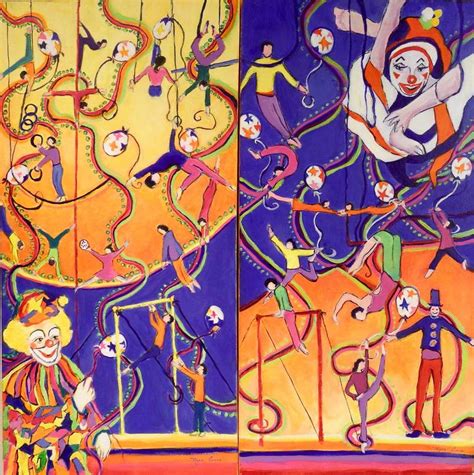 Circus Fantasy Painting by Myra Evans | Saatchi Art