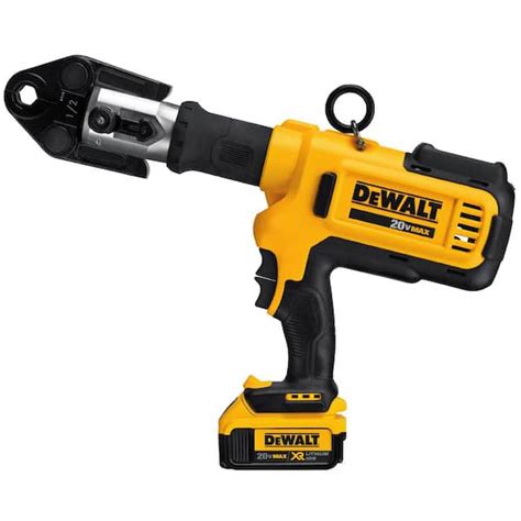 DEWALT 20V MAX Lithium-Ion Cordless Copper Pipe Crimper with (2) 20V 4 ...