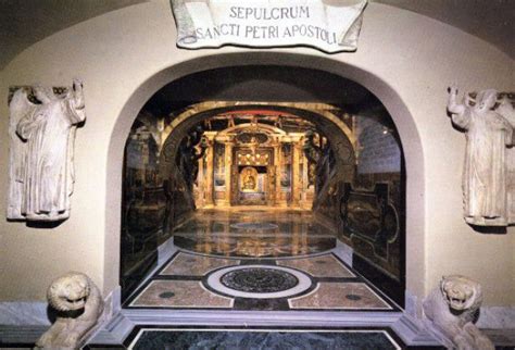 St. Peter's Tomb, beneath the High Altar in Saint Peter's Basilica in ...