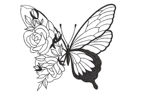 Butterfly and Flower · Creative Fabrica