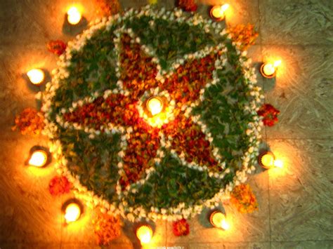 Enjoy Diwali: Flower Rangoli Design