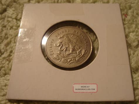 1950 Mexico 25 Centavo Silver Coin