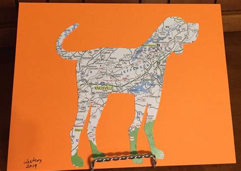 University of Tennessee Mascot Map - Etsy