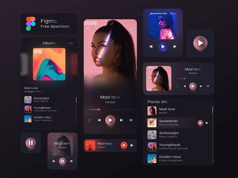 Freebie Music Player App - Figma 🎵 by Diana Shurman on Dribbble