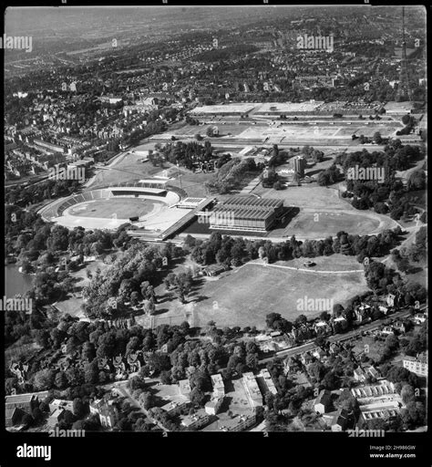 National Sports Centre, Crystal Palace Park, and the former site of Crystal Palace, London, 1964 ...