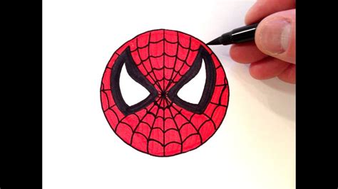 How to Draw a Spider-Man Smiley Face - Easy for Beginners - YouTube