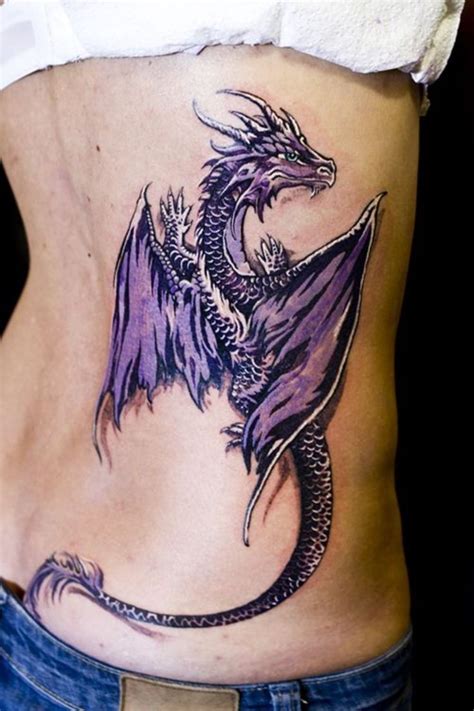 Royal Elegance: Purple Dragon Tattoo Designs for Mythical Majesty en ...