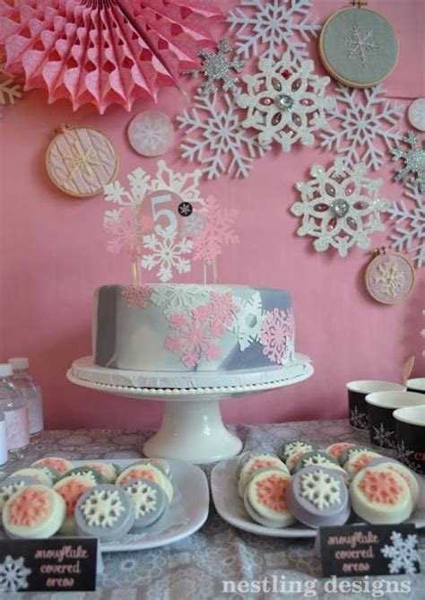 Snowflake Winter Girl 5th Birthday Party Planning Decorations Ideas ...