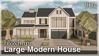 Bloxburg - Modern Suburban House Speedbuild (exterior)