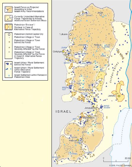 Israel Palestine Border Wall Map - Bank2home.com